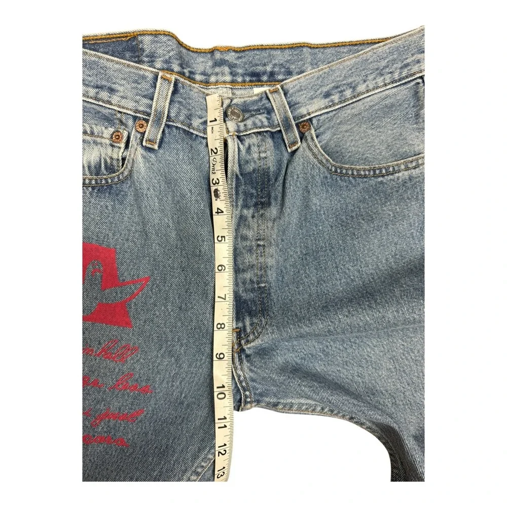 Levis 501 Jeans Mens 31x30 Blue Good Mark Gonzalez Artwork Prints